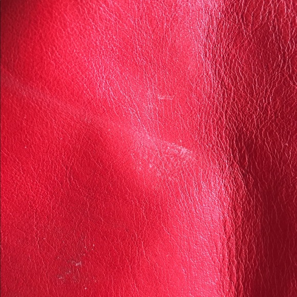 VTG “Moschino Leather” red miniskirt w/zip closure - Picture 14 of 16